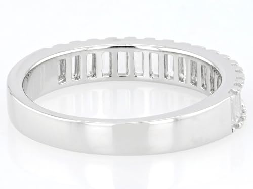 JTV 1.41 CTW Cubic Zirconia & White Diamond Simulant Ring, Platinum Over Sterling Silver, 0.85 CTW DEW Sparkling Engagement & Statement Band – Elegant, Durable, Timeless Gift for Women4