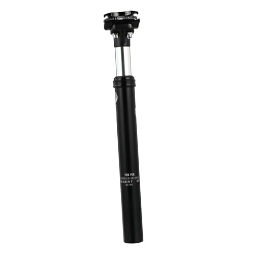 Tige de selle hydraulique noire en alliage d'aluminium pour vélos de route et VTT