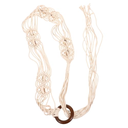 Bohemian Woven Waist Belt for Women Shell Decorated Dress Accessory Elegant and Practical Fashion Belt for Weddings Parties and Everyday Wear