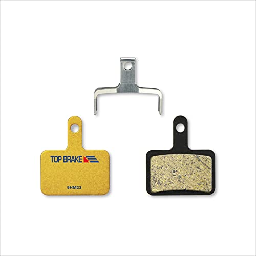Top Brake Pastillas de Freno de Disco Bicicleta para Shimano Deore BR-M515/525/375/575,T615/675, M505 TRP Hylex, HY/RD,Spyre SLC,Slate X2, Tektro Dash Sport/Orion SL HD-730/725(Premium E+ - Dorado) Cover