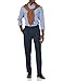 Amazon Essentials Men's Classic-Fit Expandable-Waist Pleated Dress Pant, Navy, 52W x 28L