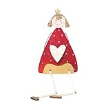 Bureautique Décorations de Noël en Bois peintes décoratives de Noël Table de Noël créative à Longue Jambe Grande Feuille Rouler avec Carton (#0016-A, One Size)