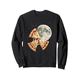 月とピザの天文学 満月 深夜 星雲 サイエンス ユーモア 夜空 月食 望遠鏡 ピザ愛 トレーナー