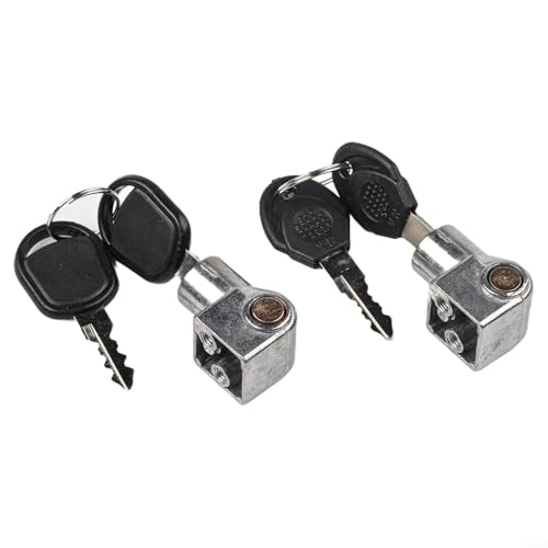 Rehoetom Elektrisches Akku-Sattelrohrschloss – verzinktes Gehäuse mit Aluminiumkern, Diebstahlsicherheitsschloss für E-Bike, inklusive Schlüssel, 6,9 cm, Silber (Typ A)