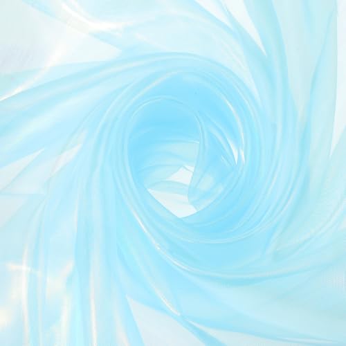 Tissu Organza Iridescent Premium, Voilage Holographique Brillant de Haute Qualité