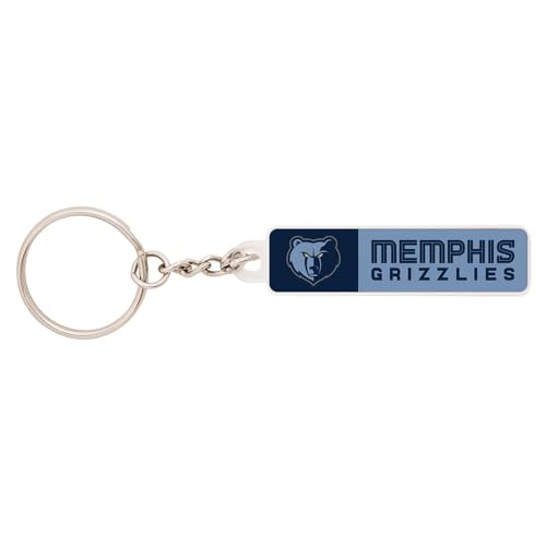 Porte-clés acrylique Memphis Grizzlies transparent et robuste sous licence