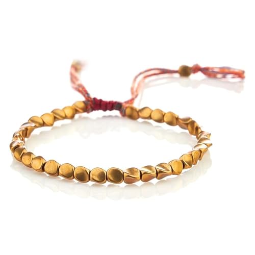 Buddha & Karma Tibetan Copper Beads Bracelet – Handmade Energy