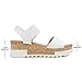 DREAM PAIRS Womens Open Toe Strap Casual Flatform Platform Wedges Sandals,Size 7.5,White,REED-2