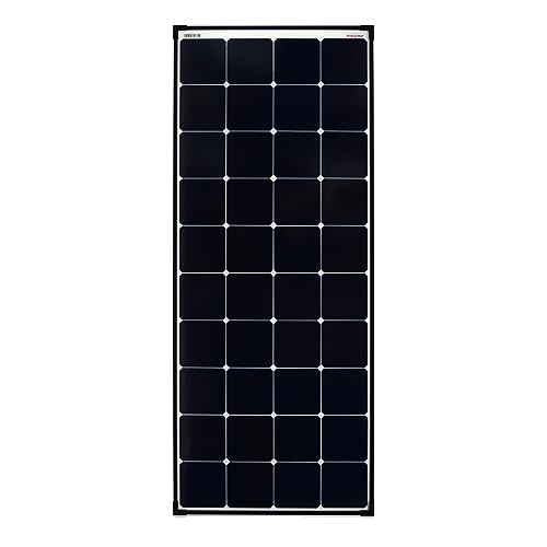 Enjoy Solar Mono 150W 12V Ultra SunPower Back-Contact panneau solaire Panneau solaire photovoltaïque avec cadre noir et back- sheet blanc, idéal pour camping-car, abri...
