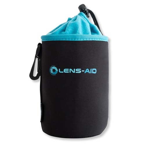 LENS-AID Neopren Objektivbeutel mit Fleece-Fütterung als Set oder einzeln Objektivtasche BZW. Köcher als Schutz für Objektiv, Blitz, Monitor,...