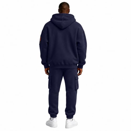 Jogginganzug Herren Langarm Sportanzug Herren Reißverschluss Kapuzenjacke - Bild 4