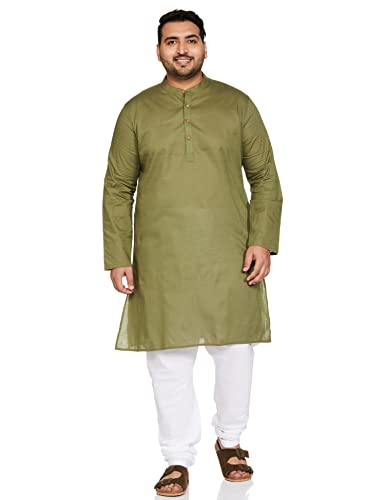 Image of Amazon Brand - Symbol Men's Cotton Solid Long Kurta Pyjama Set (2pcs)