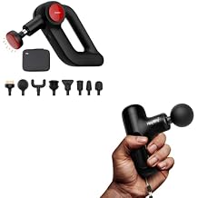 Deep Tissue Massage Gun with Heat & Mini Massage Gun, Professional 12mm Amplitude & Portable Travel Size, 5 Speeds with 4 Attachments for Athletes, Muscle Relief for Neck, Back, Shoulder, Leg