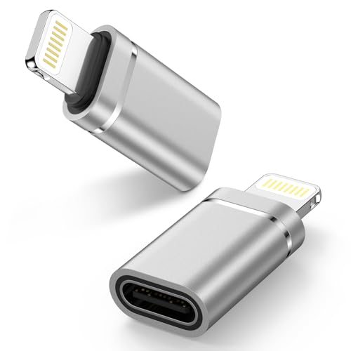 USB C to Lightning Adapter 2Pack USB C to iPhone Adapter Connector Type C Female to Lightning Male Adaptor Support Fast Charging/Data Sync for iPhone 14 13 12 11 Pro Max Not for Audio/Headphone/OTG