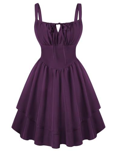 Image of Scarlet Darkness Corset Mini Dress for Women Teens 2026 Summer Ruffle Sundress Graduation Homecoming Dresses