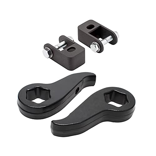 LHE Steel Suspension Lift Kit Leveling Kit 1''-3'' Adjustable with Shock Extenders Compatible for 2011-2020 Chevy Silverado GMC Sierra 2500 3500 HD
