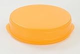 Original Tupperware TUPPERWARE Junge Welle ERSATZTEIL Haubendeckel rund orange Tortenbehälter Torty