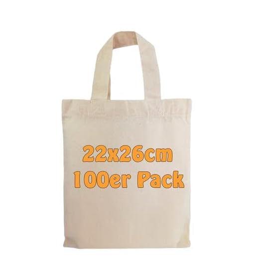 Cottonbagjoe | kleine Apothekertasche | perfekt zum Bemalen | Jutebeutel | Geschenktasche | unbedruckt | Bauwolltasche | DYI | 22x26cm | Öko-Tex 100 Standard Zertifiziert (Natur, 25 Stück)