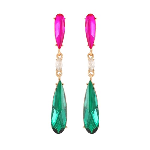 Trendy Simple Teardrop Dangle Earrings for Women Rhinestone Elegant Vintage Jewelry for Prom Party Daily Wear