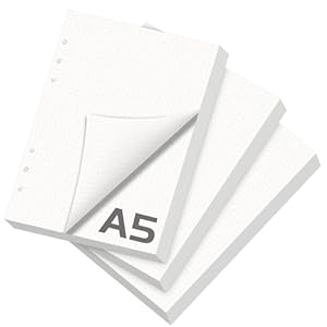 Criveple 3 Packungen A5 Nachfüllpapier Gepunktet