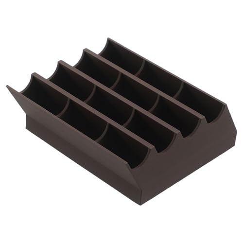 TOYZFRIENDY Porta Cuchillas para Cortadora de Cabello 12 Compartimentos Estuche Compacto Marrón 41 X 39 X 16 Pulgadas Organizador Seguro y Resistente para Barbería Uso Doméstico y
