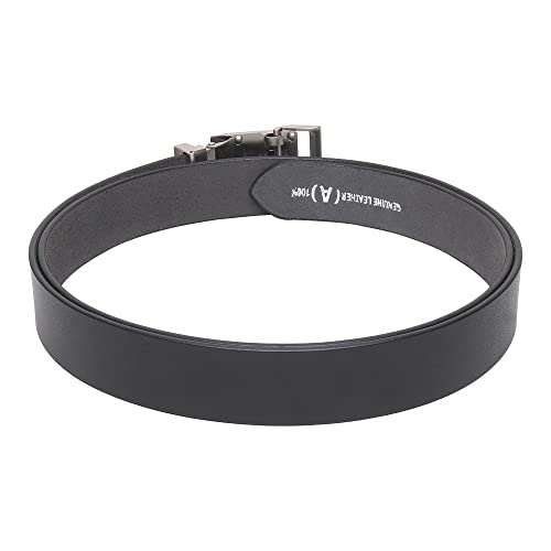 Image of Men's Formal Genuine Leather Auto-lock Adjustable Belt (JAFA-37-BL)
