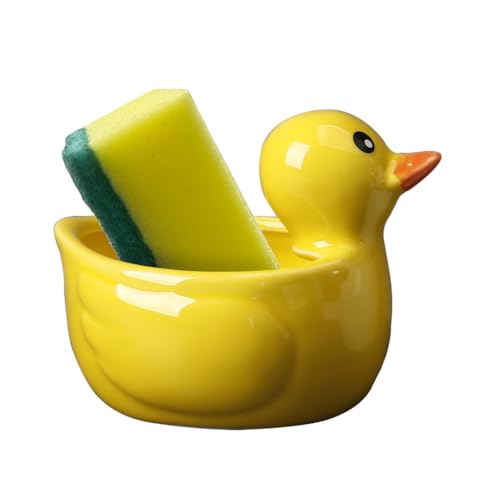 Duck Ceramic Sponge Holder with Drain