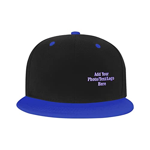 Custom Kids Baseball Hat Personalized Boys/Girls Sports Cap Add Your Image/Text/Logo/Photo Blue #TOP1