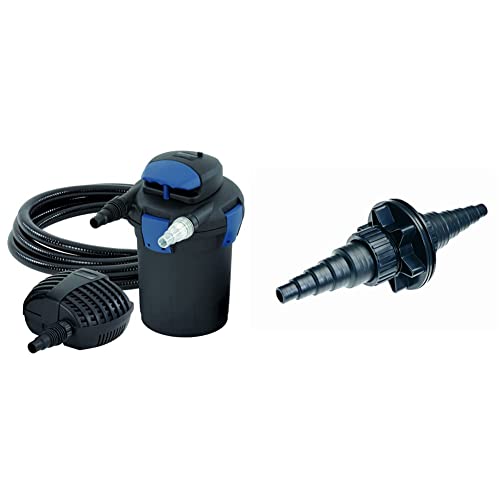Oase 50499 BioPress Set 4000 Kit de Filtration & 57154 Tradux Transitions Murales pour Câble/Tuyaux