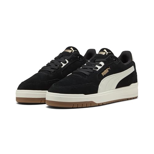 PUMA Shuffle Downtown SdSneaker Unisex, Puma Negro Vapor Gray Puma Gold, 38 EU