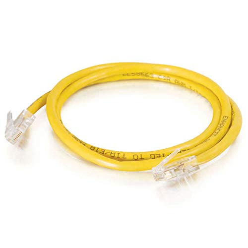 Image of C2G 24511 Cat5e Crossover Cable - Non-Booted Unshielded Network Patch Cable, Yellow (7 Feet, 2.13 Meters)