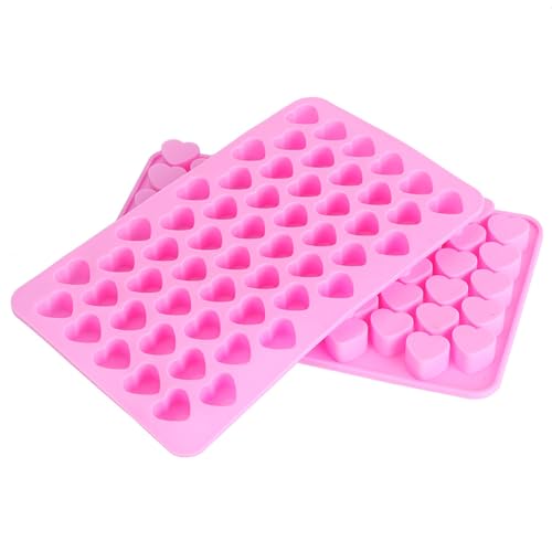 Molde de silicona para cubos de hielo con 55 cavidades en forma de corazón miniatura 4
