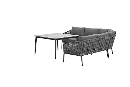 GI 58274EG Bali Lounge Dining Set Carbon Black/Natural rotan/Mystic Grey – Bild 4