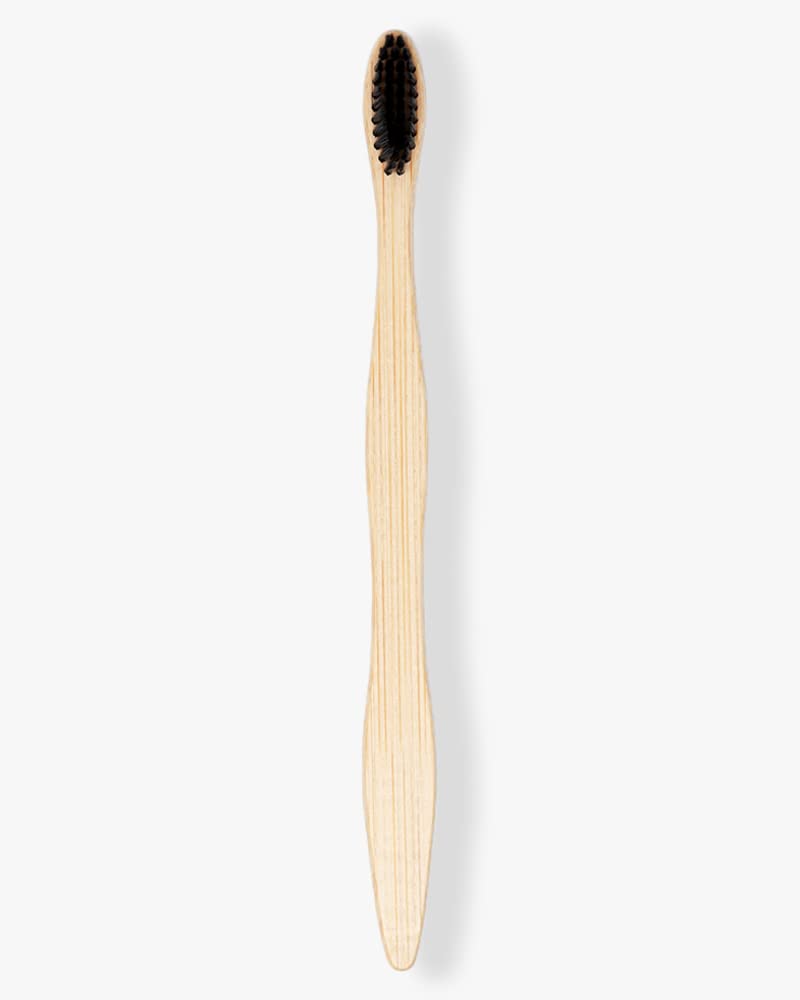 FABify Charcoal‑Infused Bamboo Toothbrushes – Pack of 4 | Eco‑Friendly, Biodegradable Handles & Soft BPA‑Free Bristles | Family‑Size, Gentle Gum Care, Natural Whitening, Plastic‑Free Oral Hygiene Kit