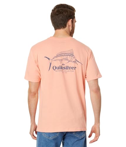 T-shirt Quiksilver Trophy Catch rose 2XL : haut de surf d'été décontracté pour homme grand