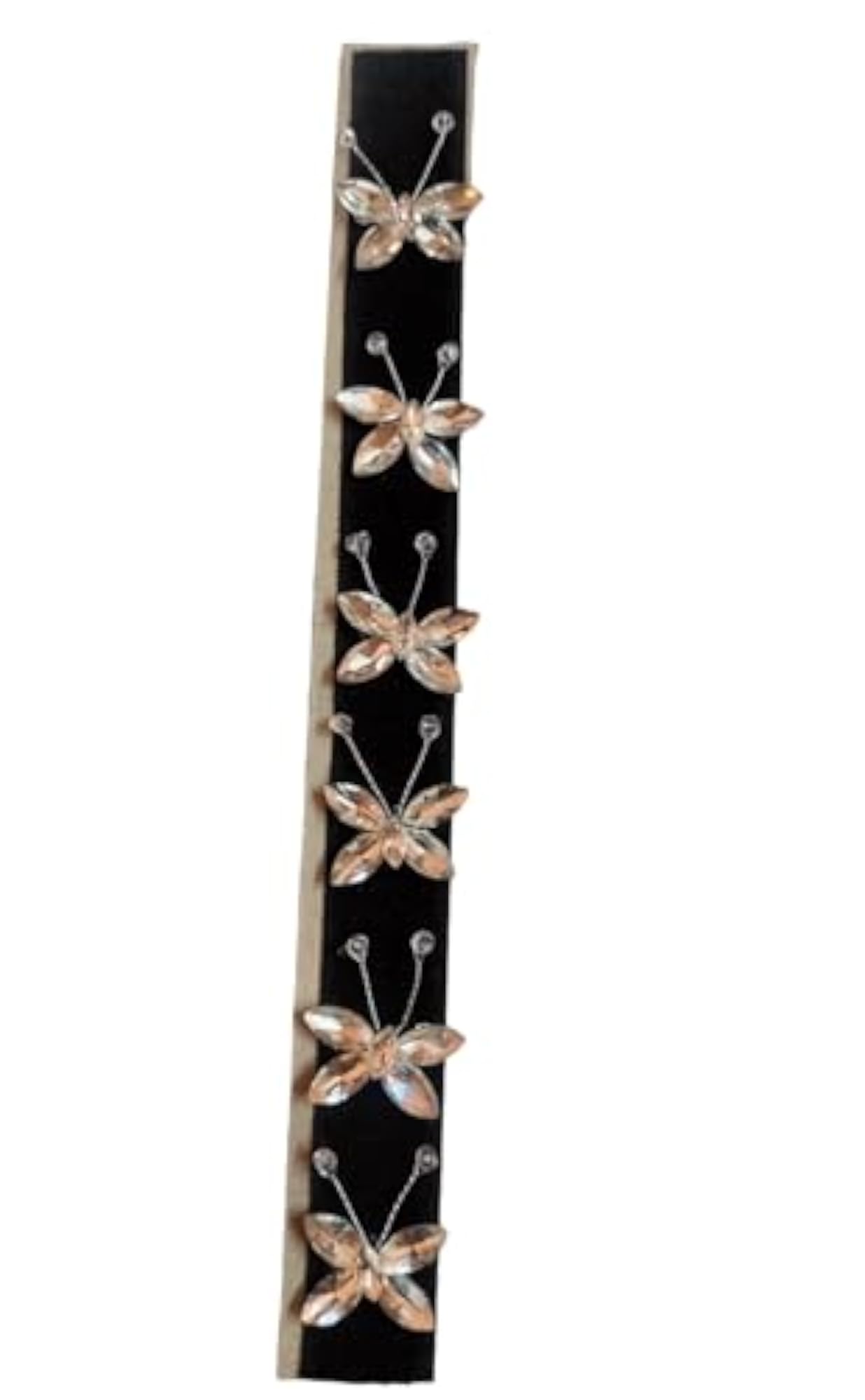 Sidhav Butterfly Stone Hair Clip Set, Pack of 6