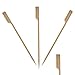 Vossle Lot de 400 brochettes en bois de 15 cm de long dans une boîte en carton, brochettes à hamburger en bambou avec une large extrémité en bois.