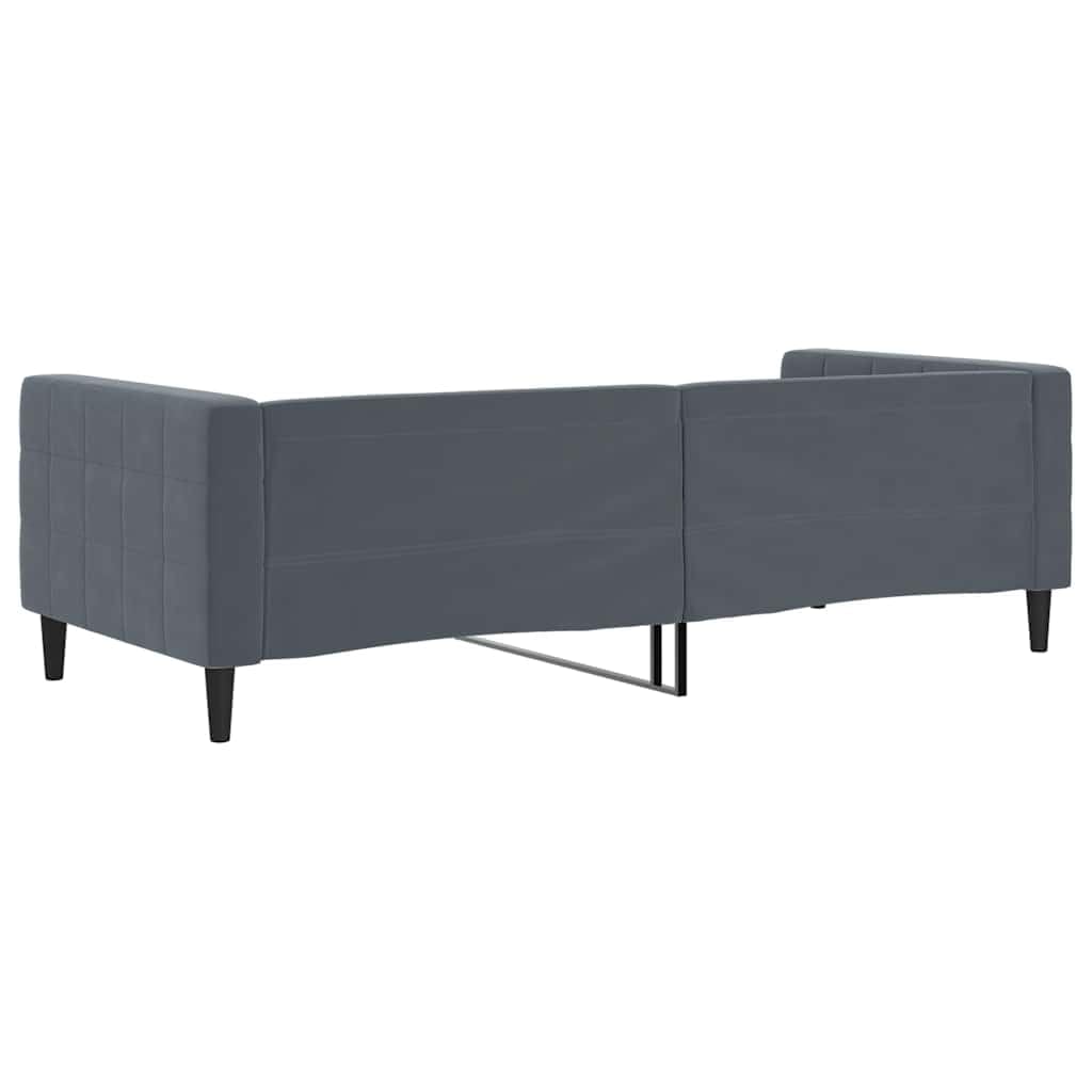 vidaXL Tagesbett Dunkelgrau 90x190 cm Samt