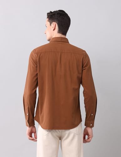 Image of U.S. POLO ASSN. Solid Slim Fit Shirts for Men - 100% Cotton, Full Sleeve Mens Casual Shirts