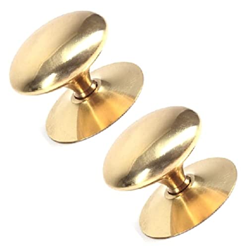 TERF® 30mm Traditional Victorian Polished Brass Cabinet Door Knobs 30mm Chest Drawer Cupboard Kitchen Wardrobe Door Pull Handle Knobs with Fixing Screw for Use Home and Office