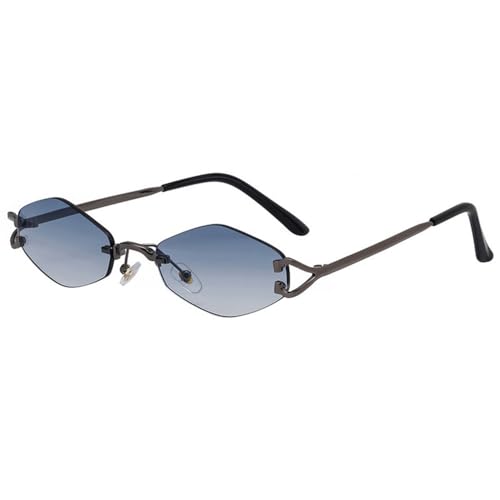 Lunettes de soleil sans monture métal premium au design punk