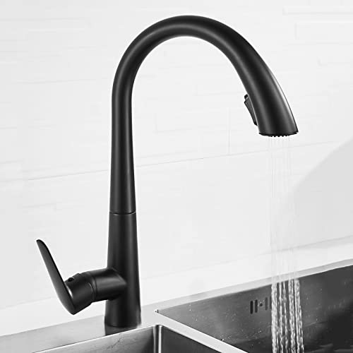 Robinet de cuisine avec douchette extractible double bec eau chaude froide