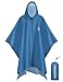 Beesgarden Leichter Wasserdichter Regenponcho mit TPU-Beschichtung, 8000mm Wasserdichte Bewertung, Damen Herren Tragbares Atmungsaktiver Wiederverwendbar Regenjacken für Wandern Angeln Fahrrad Camping