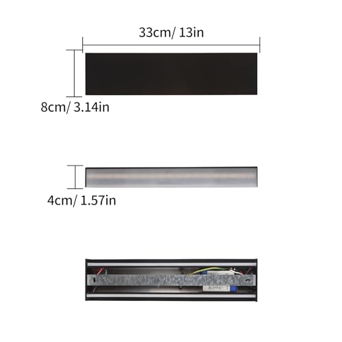 Luz pared aluminio con tres temperaturas de color ajustables y diseño moderno de 10W KUKAK 5