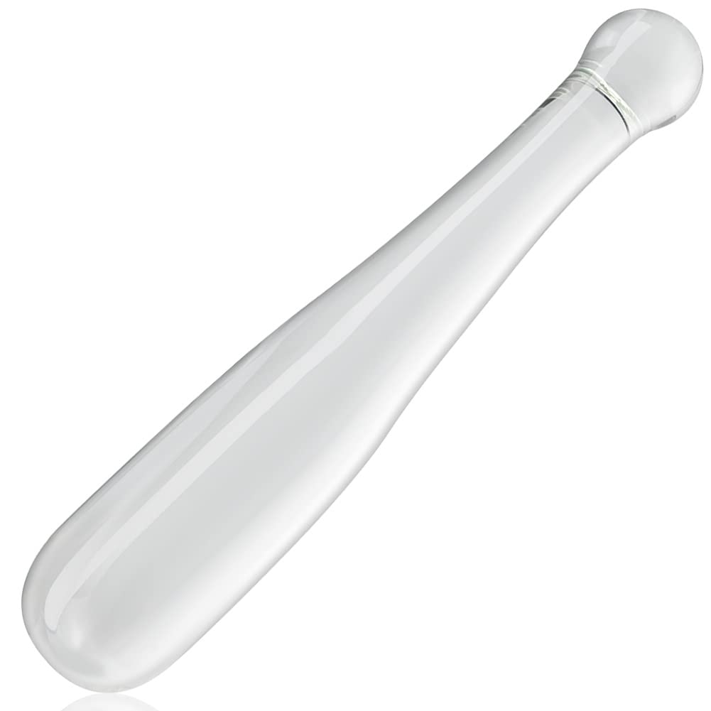 Glass Anal Plug Dildo Anal Próstata Masturbación Masaje Juguete Adulto Tamaño Grande y Pequeño Masculino y Femenino Universal Anal Sex Ass Plug Glass Rod Sex Toy (L)