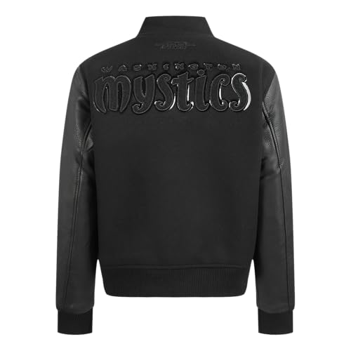 Image of Pro Standard Womens WNBA Classic Triple Black Varsity Jacket