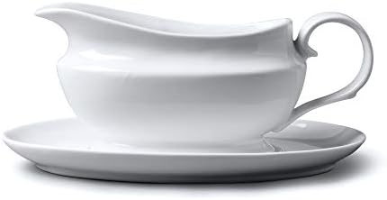 WM Bartleet & Sons Souffléform aus traditionellem Porzellan, Weiß, weiß, 22 cm