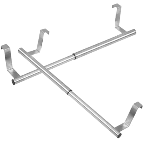 UTHCLO 2pezzi Porta Asciugamani Acciaio Inossidabile Di Barrette Per Bagno e Cucina Design Salvaspazio Per Appendere Strofinacci e Asciugamani Installazione Facile Su Porte e Armadi