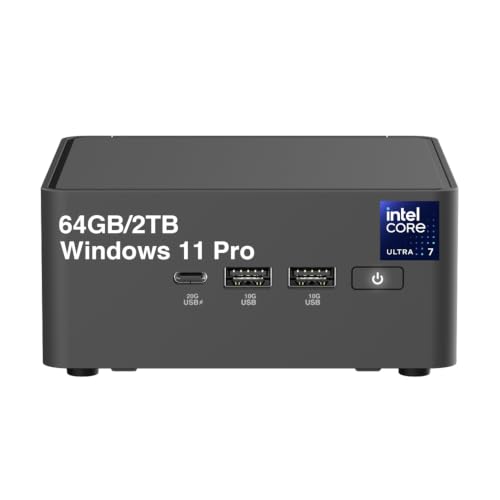 ASUS NUC 15 Pro AI �~�j�f�X�N�g�b�v�R���s���[�^�[�AUltra 7-255H (Beats Ultra 7-240H) | 64GB DDR5�A2TB SSD�A�ő�99 TOPS�A�N�A�b�h4K�f�B�X�v���C�AWiFi 7�ABluetooth