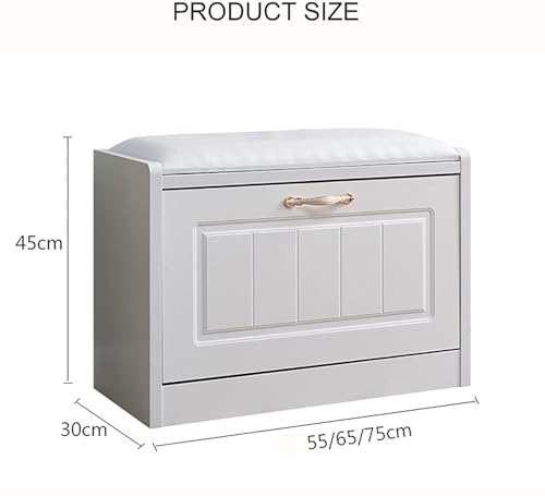 Rangement pour chaussures discret avec banc d'entrée en cuir compact